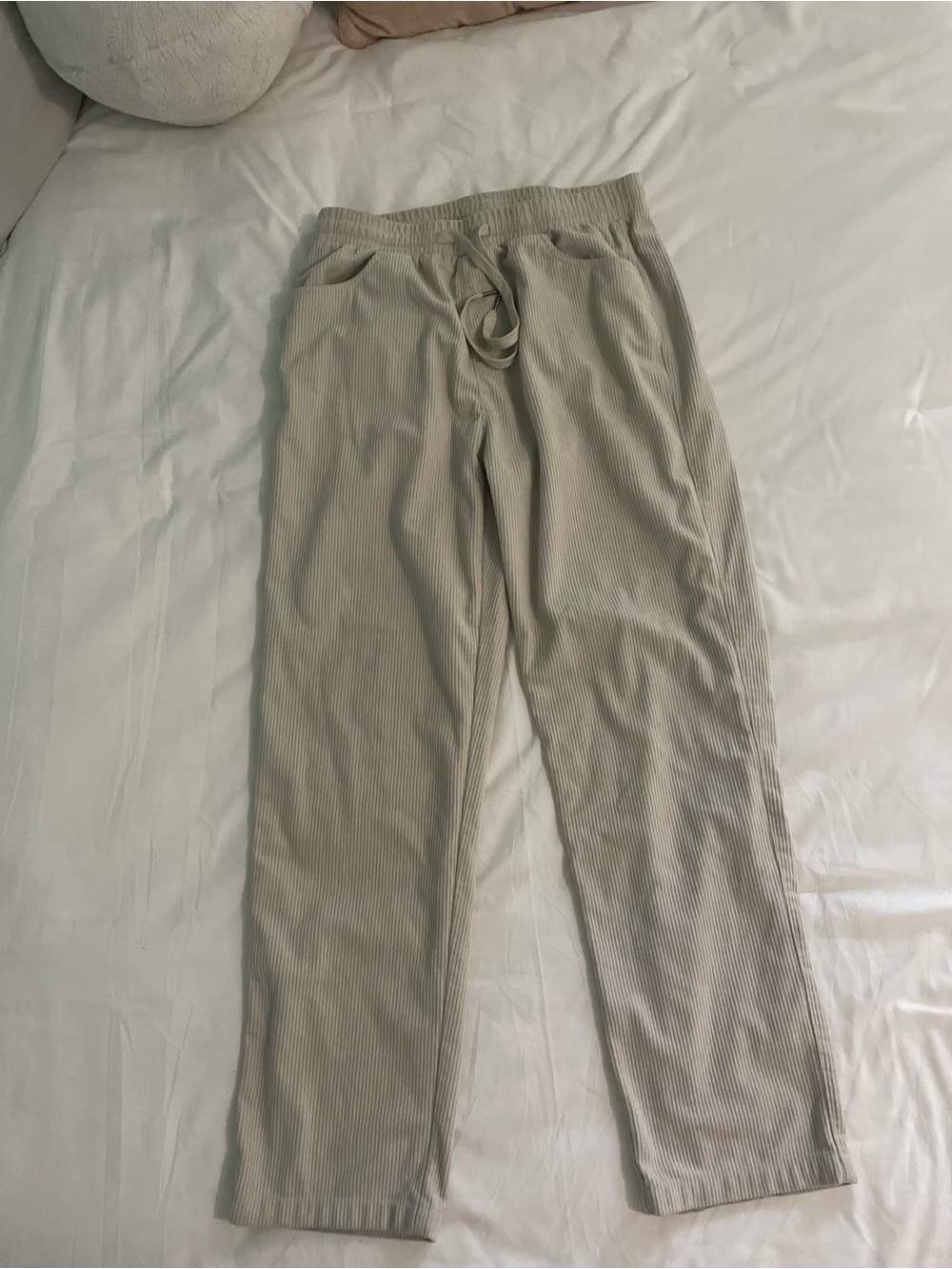 Men's Casual Drawstring Lounge Pants - Beige